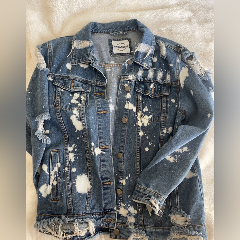 American Bazi Distressed Denim Jacket (Size M)